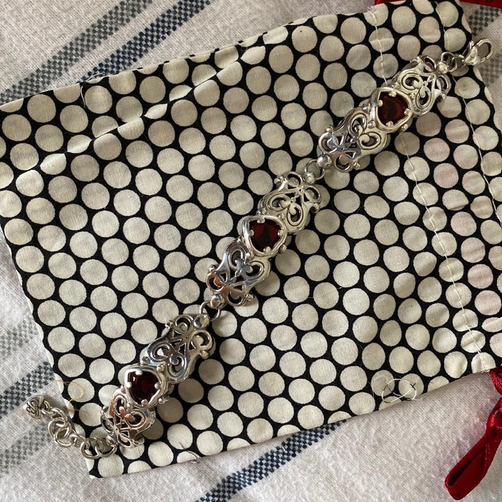 Brighton bracelet with garnet colored stones